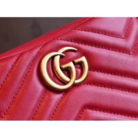 Gucci Women GG Marmont Matelassé Mini Bag Red Matelassé Chevron Leather (5)