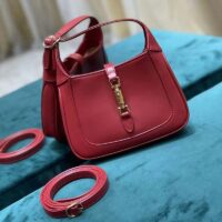 Gucci Women Jackie 1961 Mini Shoulder Bag Red Leather (11)