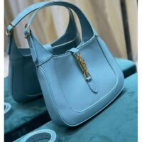 Gucci Women Jackie 1961 Small Shoulder Bag Light Blue Leather (6)