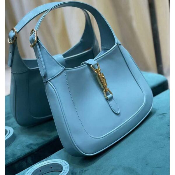 Gucci Women Jackie 1961 Small Shoulder Bag Light Blue Leather (2)