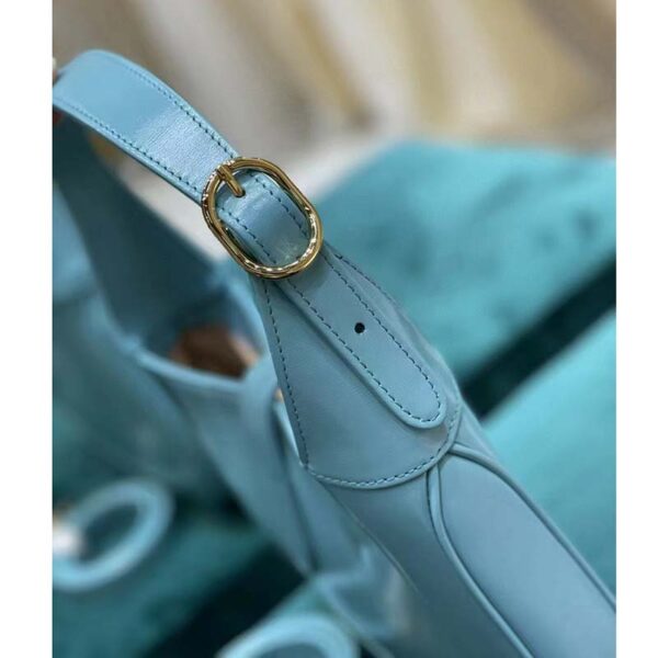 Gucci Women Jackie 1961 Small Shoulder Bag Light Blue Leather (5)