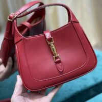 Gucci Women Jackie 1961 Small Shoulder Bag Red Leather (7)