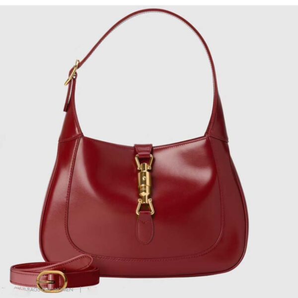 Gucci Women Jackie 1961 Small Shoulder Bag Red Leather (7)