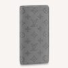 Louis Vuitton LV Unisex Brazza Wallet Anthracite Gray Monogram Shadow Calf Cowhide