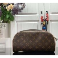 Louis Vuitton LV Unisex Dopp Kit Toilet Pouch Brown Monogram Coated Canvas (8)