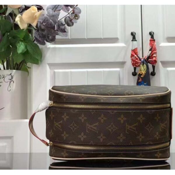 Louis Vuitton LV Unisex Dopp Kit Toilet Pouch Brown Monogram Coated Canvas (2)