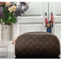 Louis Vuitton LV Unisex Dopp Kit Toilet Pouch Brown Monogram Coated Canvas (8)