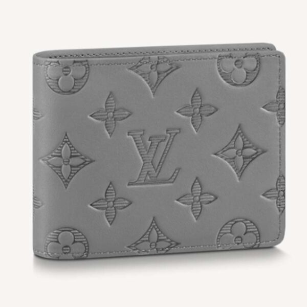 Louis Vuitton LV Unisex Multiple Wallet Anthracite Gray Monogram Shadow Calf Leather