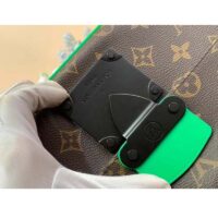 Louis Vuitton LV Unisex S Lock Messenger Brown Monogram Macassar Coated Canvas (5)