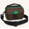 Louis Vuitton LV Unisex S Lock Messenger Brown Monogram Macassar Coated Canvas