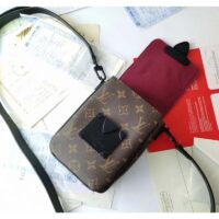 Louis Vuitton LV Unisex S-Lock Vertical Wearable Wallet Monogram Macassar Coated Canvas (1)