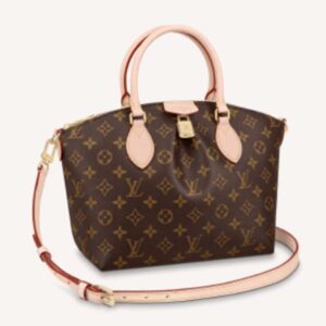 Louis Vuitton LV Women Boétie PM Monogram Coated Canvas Cowhide Leather