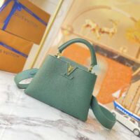 Louis Vuitton LV Women Capucines BB Handbag Green Taurillon Leather