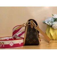 Louis Vuitton LV Women Diane Pink Monogram Coated Canvas Textile Lining