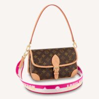 Louis Vuitton LV Women Diane Pink Monogram Coated Canvas Textile Lining