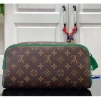 Louis Vuitton LV Women Dopp Kit Toilet Pouch Monogram Macassar Coated Canvas (8)