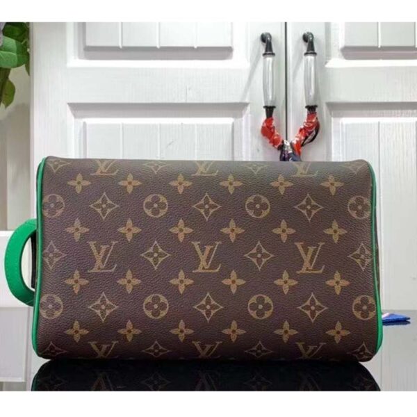 Louis Vuitton LV Women Dopp Kit Toilet Pouch Monogram Macassar Coated Canvas (6)