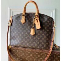 Louis Vuitton LV Women Lock It Tote Blurry Monogram Coated Canvas Cowhide Leather (6)