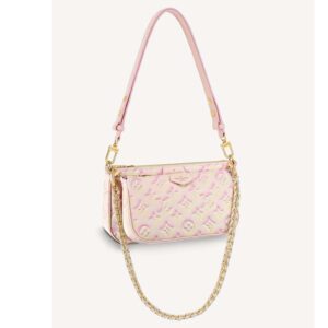 Louis Vuitton LV Women Multi Pochette Accessoires Pink Sprayed Embossed Grained Cowhide