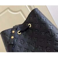 Louis Vuitton LV Women NéoNoé MM Bucket Black Embossed Monogram Empreinte Grained Cowhide (11)