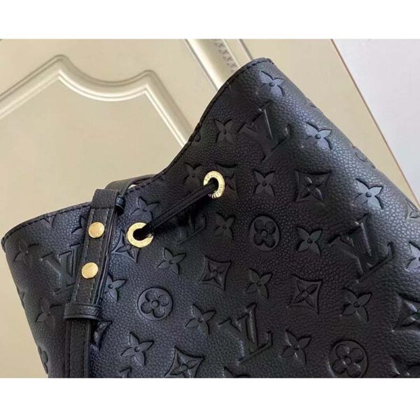 Louis Vuitton LV Women NéoNoé MM Bucket Black Embossed Monogram Empreinte Grained Cowhide (2)