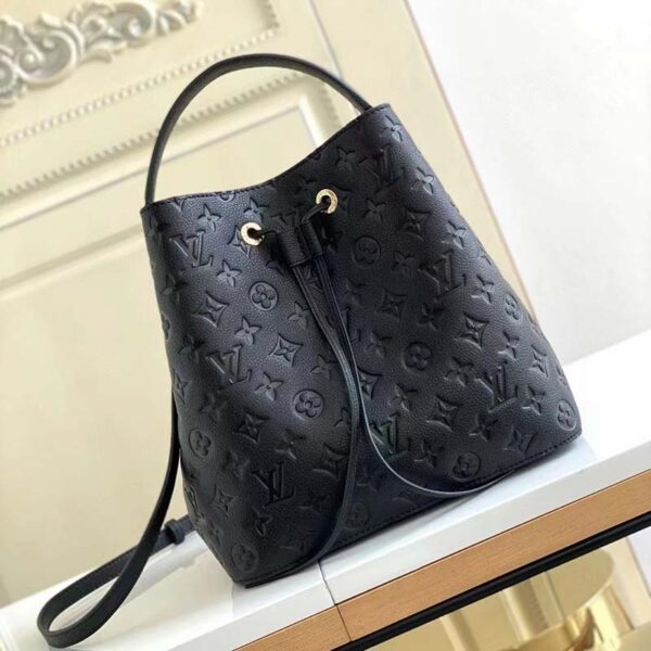 Louis Vuitton LV Women NéoNoé MM Bucket Black Embossed Monogram Empreinte Grained Cowhide (3)