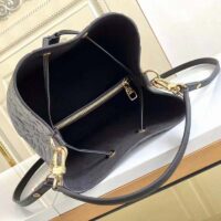 Louis Vuitton LV Women NéoNoé MM Bucket Black Embossed Monogram Empreinte Grained Cowhide (11)