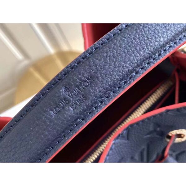 Louis Vuitton LV Women NéoNoé MM Bucket Navy Embossed Monogram Empreinte Grained Cowhide (8)