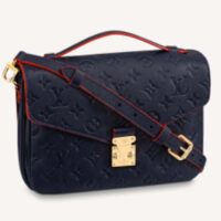 Louis Vuitton LV Women Pochette Métis Bag Navy Red Monogram Grained Cowhide Leather (1)