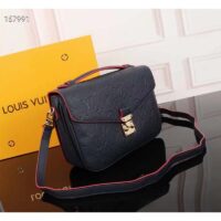 Louis Vuitton LV Women Pochette Métis Bag Navy Red Monogram Grained Cowhide Leather (1)