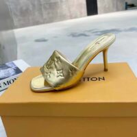 Louis Vuitton LV Women Revival Mule Gold Monogram Embossed Metallic Lambskin (3)