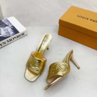 Louis Vuitton LV Women Revival Mule Gold Monogram Embossed Metallic Lambskin (3)