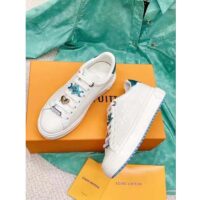 Louis Vuitton LV Women Time Out Sneaker Light Blue Smooth Calf Leather (7)