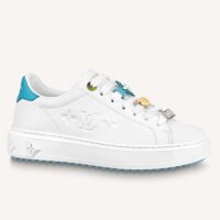 Louis Vuitton LV Women Time Out Sneaker Light Blue Smooth Calf Leather (7)