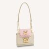 Louis Vuitton LV Women Twist PM Handbag Taupe Brown Pink Epi Grained Cowhide