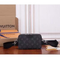 Louis Vuitton Unisex LV Alpha Wearable Wallet Grey Monogram Eclipse Coated Canvas (5)