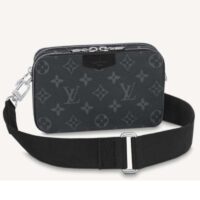 Louis Vuitton Unisex LV Alpha Wearable Wallet Grey Monogram Eclipse Coated Canvas (5)