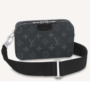 Louis Vuitton Unisex LV Alpha Wearable Wallet Grey Monogram Eclipse Coated Canvas