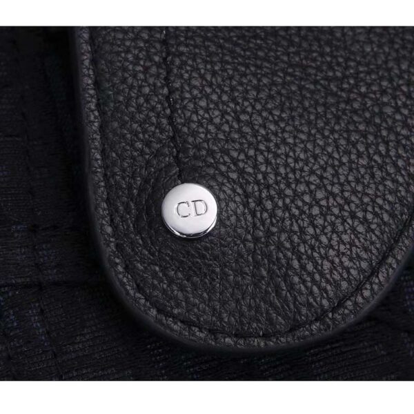 Dior Unisex CD Saddle Pouch Black Dior Oblique Jacquard (1)