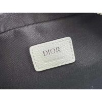 Dior Unisex CD Safari Messenger Bag Gray Grained Calfskin ‘Christian Dior 1947’ Signature (9)