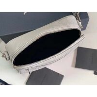 Dior Unisex CD Safari Messenger Bag Gray Grained Calfskin ‘Christian Dior 1947’ Signature (9)