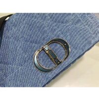 Dior Women CD Medium Dior Caro Bag Bright Blue Macrocannage Denim (3)