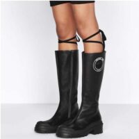 Dior Women CD Symbol Boot Black Supple Calfskin 34 cm High (12)