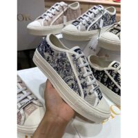 Dior Women Walk’n’Dior Sneaker Blue Toile De Jouy Embroidered Cotton (3)