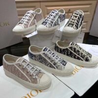 Dior Women Walk’n’Dior Sneaker Blue Toile De Jouy Embroidered Cotton (3)