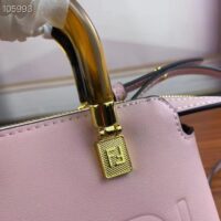 Fendi Women FF By The Way Mini Small Boston Bag Light Pink Leather (3)