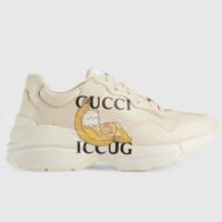 Gucci Unisex GG Bananya Rhyton Sneaker Ivory Demetra Rubber Sole 5 Cm Heel (5)