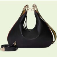 Gucci Women Attache Large Shoulder Bag Black Leather (2)