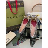 Gucci Women GG Lovelight Crystal Ballet Flat Horsebit Multicolor Crystal Leather (7)