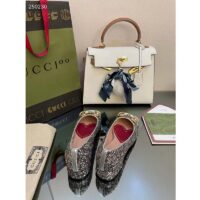 Gucci Women GG Lovelight Crystal Ballet Flat Horsebit Multicolor Crystal Leather (7)